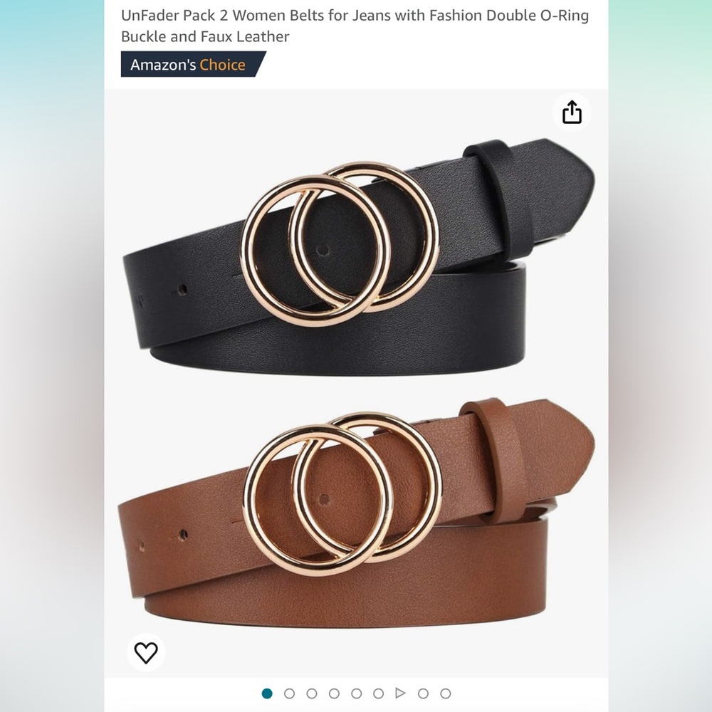 Pack of 2 Woman Belts for Jeans